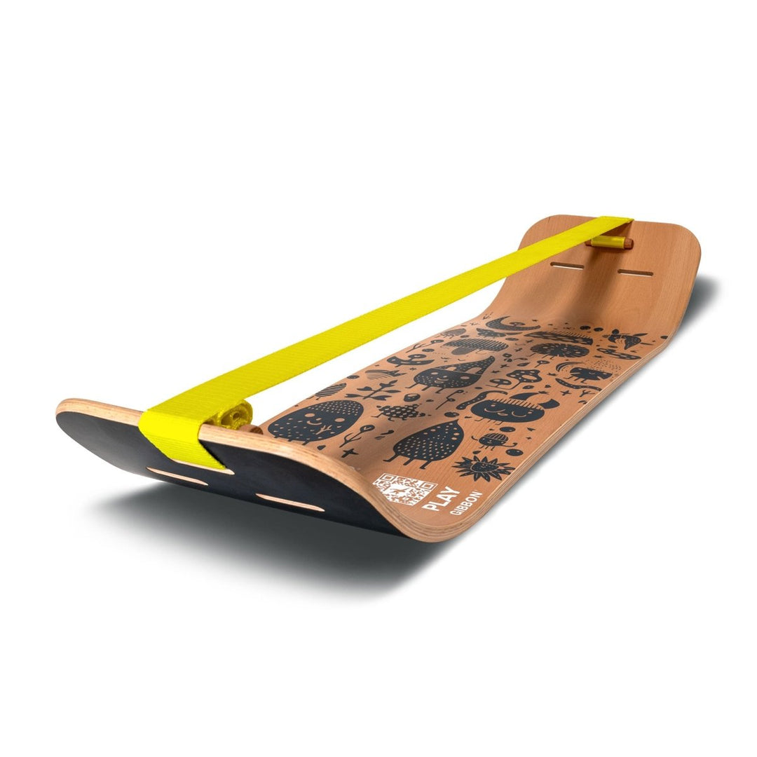 GIBOARD Play Set Black / Yellow / Single Slackline - Gibbon Slacklines